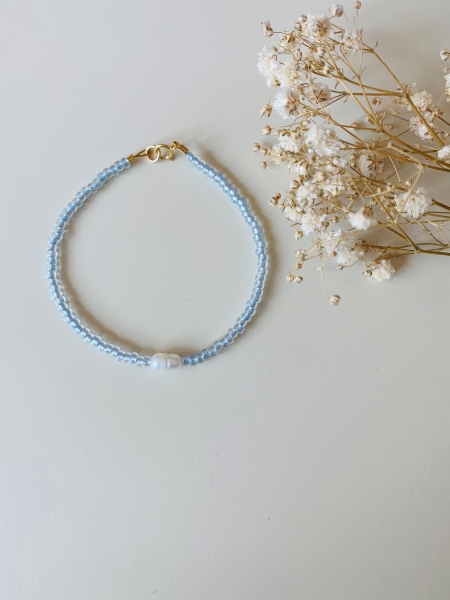 NEU -Kos- Perlenarmband | Glasperlen | Süßwasserperle -handgemacht- in drei Farben erhältlich | versandkostenfrei